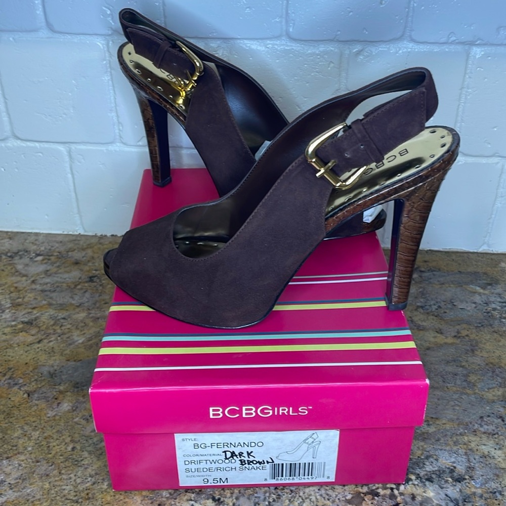 BCB Girls Fernando 9.5 Driftwood Suede/Rich Snake